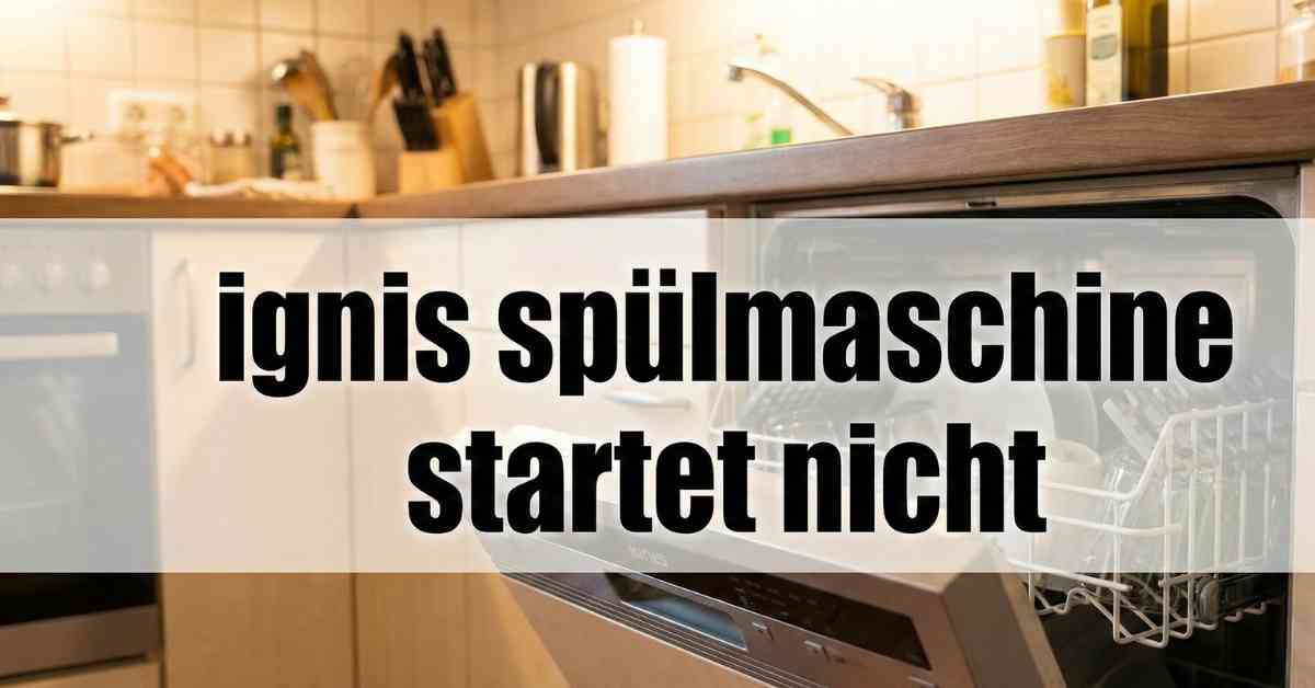 Ignis Spülmaschine startet nicht Der Trick!