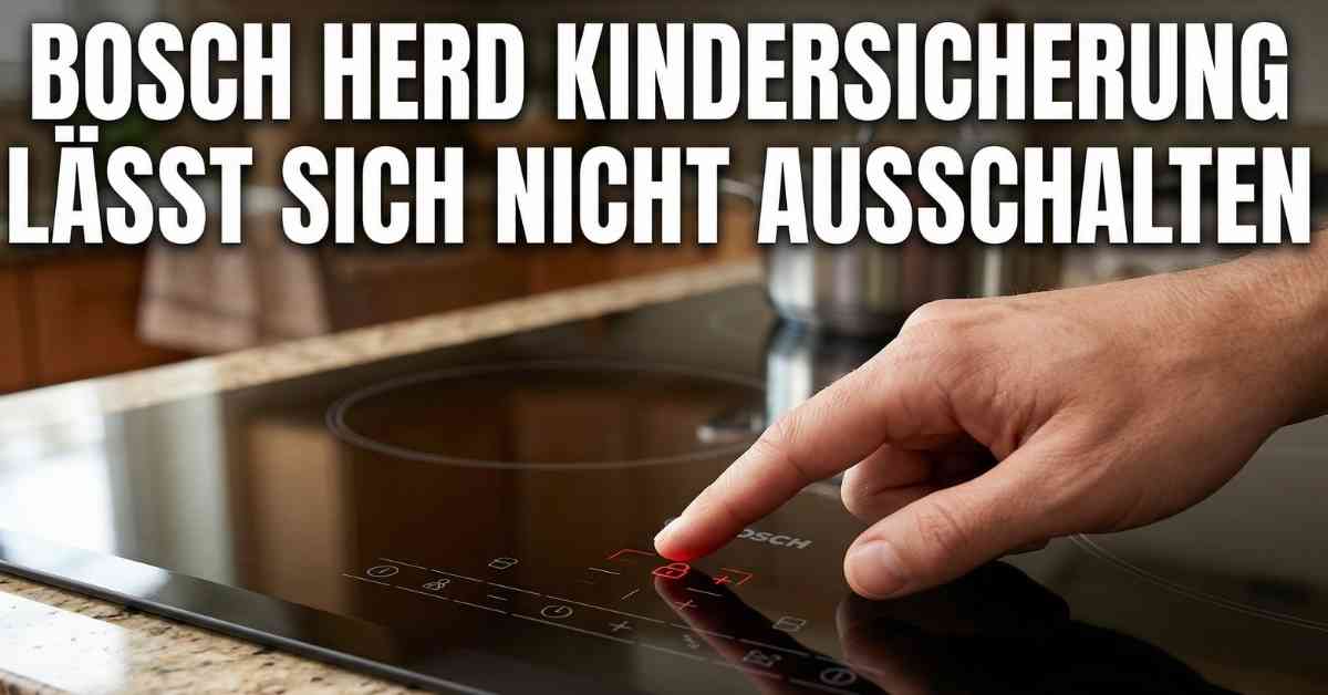 Bosch Herd Kindersicherung lässt sich nicht ausschalten