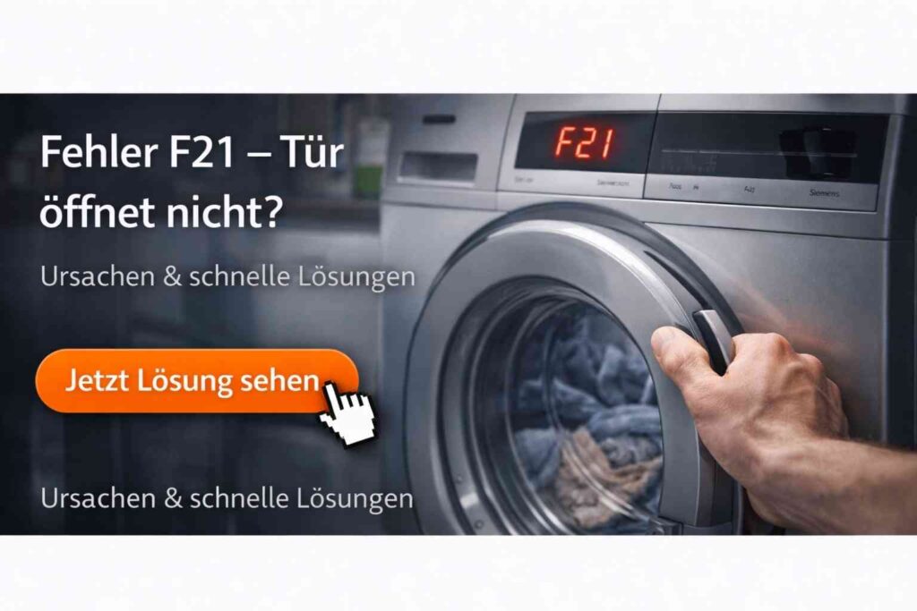 Fehler F21 – Tür öffnet nicht
