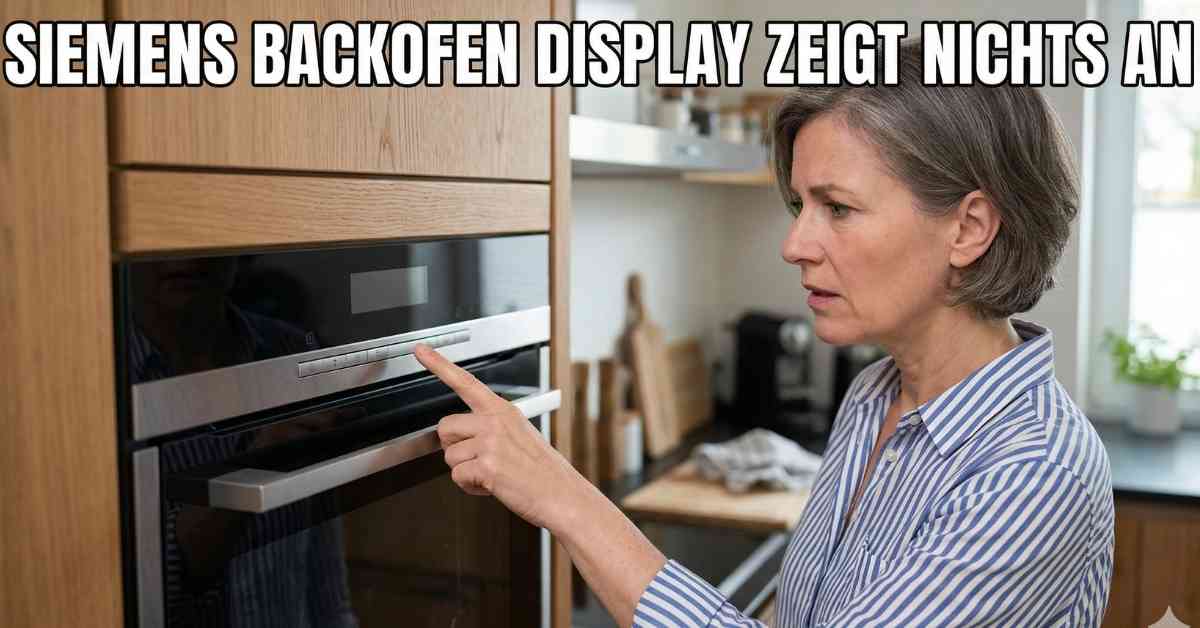 Siemens Backofen Display zeigt nichts an Meine Lösung