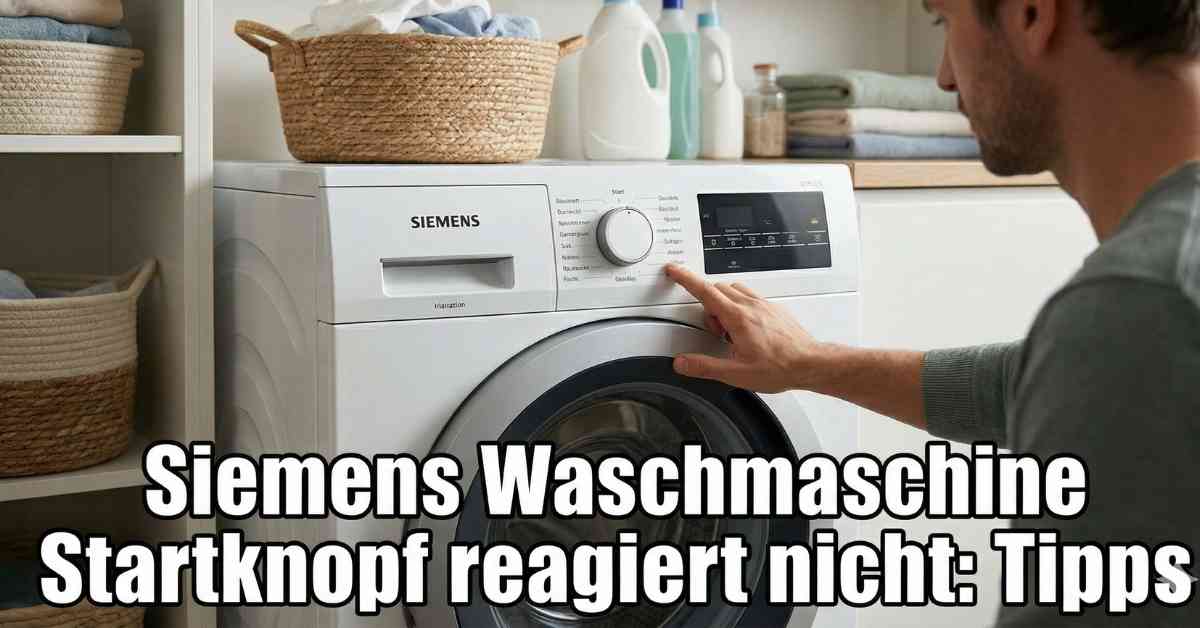 Siemens Waschmaschine Startknopf reagiert nicht Tipps