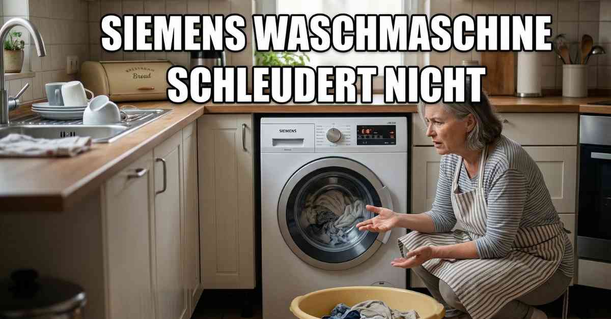 Siemens Waschmaschine schleudert nicht Tipps aus der Küche
