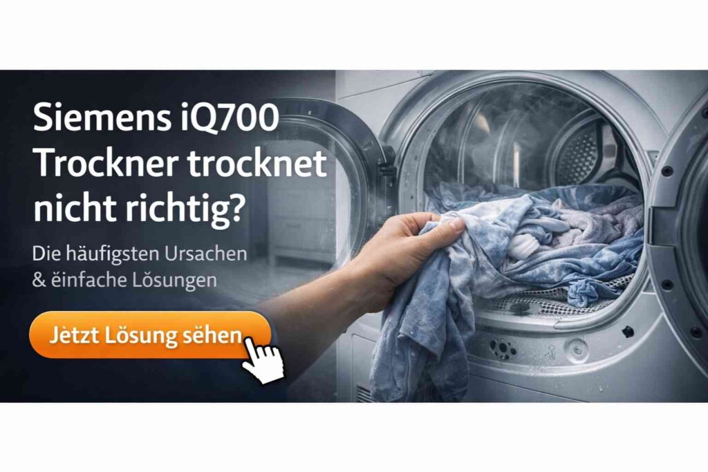 Siemens iQ700 Trockner trocknet nicht richtig