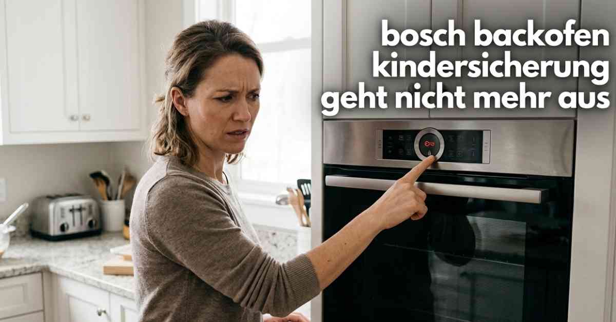bosch backofen kindersicherung geht nicht mehr aus